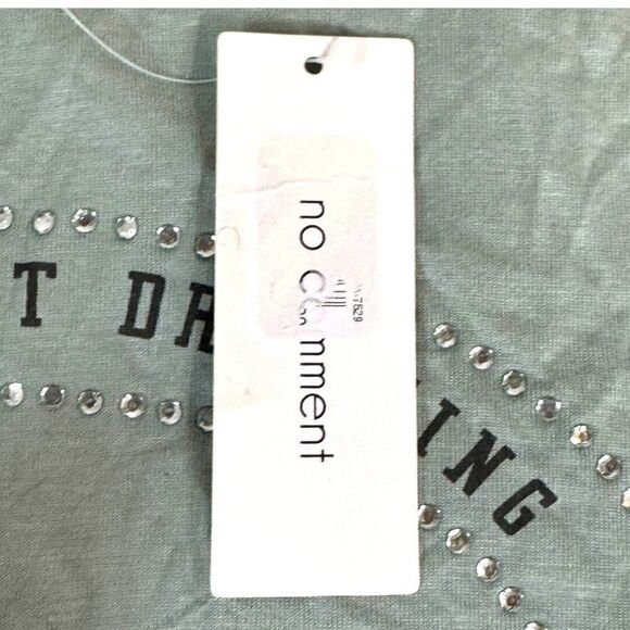 Womens Los Angeles Tee L Green Tshirt Dreaming Rhinestone City Of Angels NEW - Picture 4 of 7